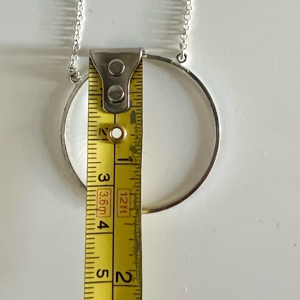 Lele Sadoughi Silver Tone Circle Necklace - Picture 4 of 5